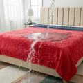 Bedding Aid Red / Black reversible waterproof flannel fleece blanket