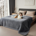 Reversible sides of the Dark Grey / Light Grey waterproof blanket